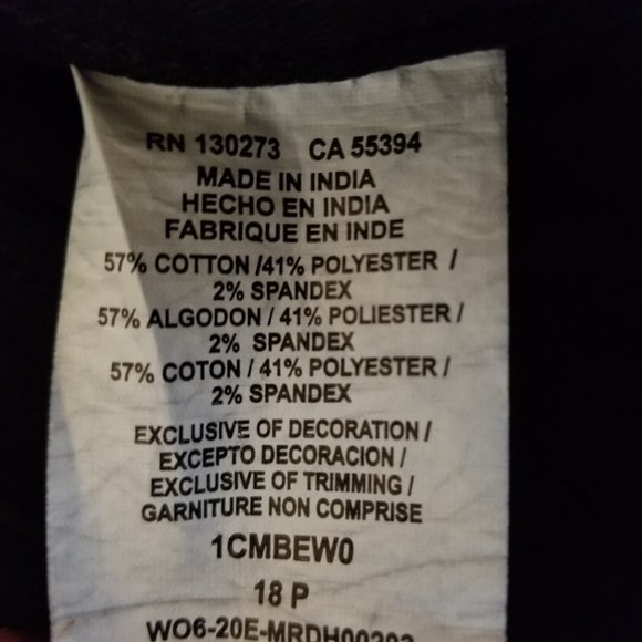 Lee Riders MidRise Boot Cut Jeans Black Deep  Dyed   Womens Size 18P Petite - Picture 6 of 6